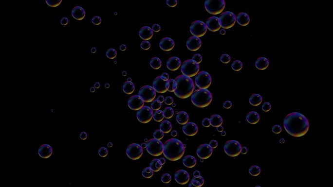 真实的水下泡沫动画库存视频，黑色背景-隔离的绿色屏幕和黑色背景，用于色度键控-在海水或游泳池下产生泡