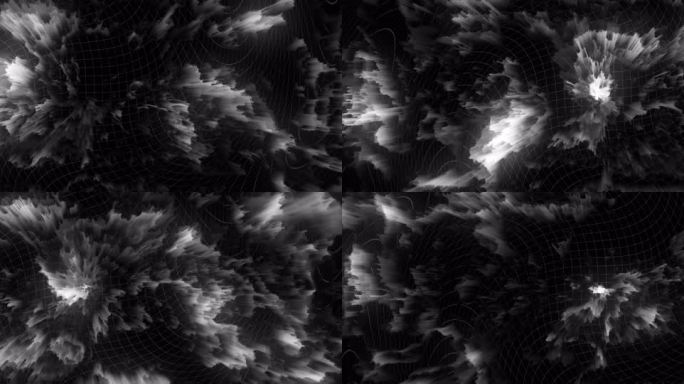 【超清8K】抽象艺术黑白像素背景04
