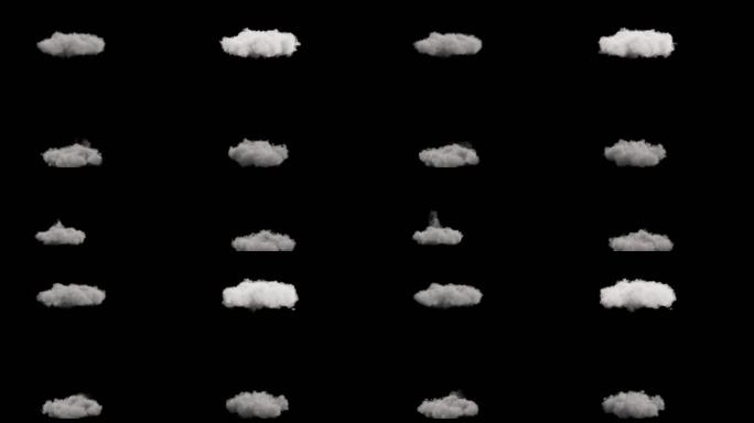 6个渲染云素材，1个带循环 天空云