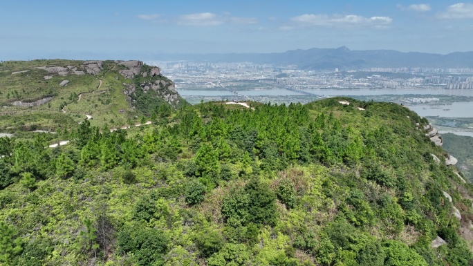 原创 福州五虎山乌龙江城市自然风光航拍