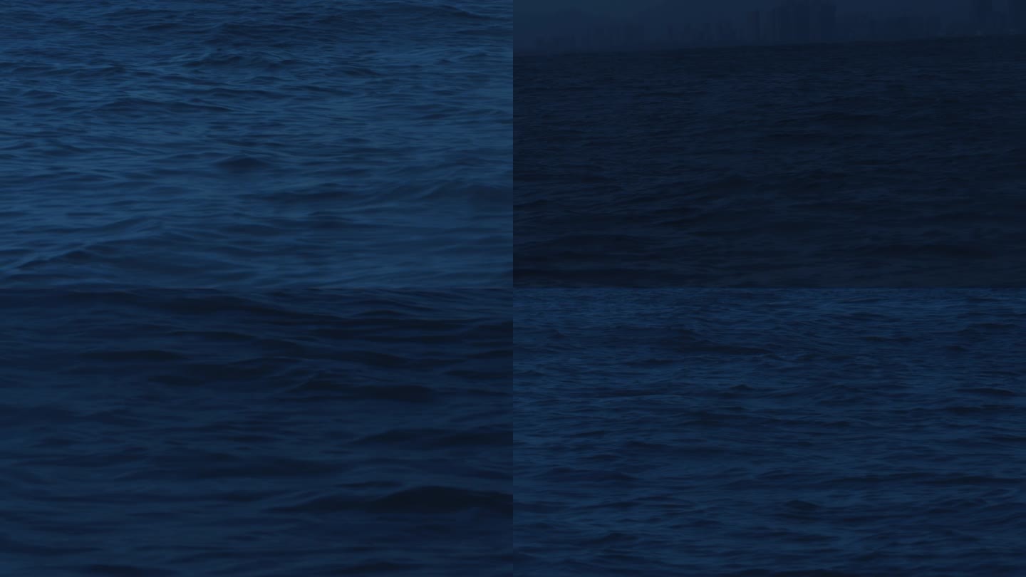 黑夜中航行的海面 升格拍摄