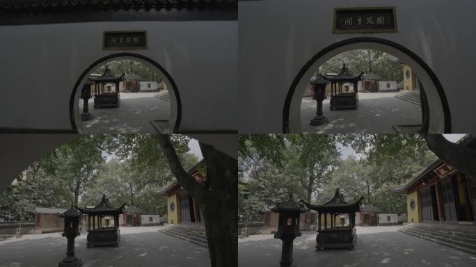「有版权」LOG江南园林月洞门4K2