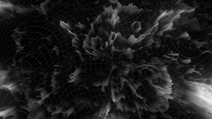 【超清8K】抽象艺术黑白像素循环背景02