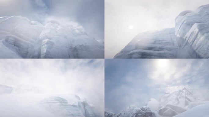 冰山雪山暴风雪