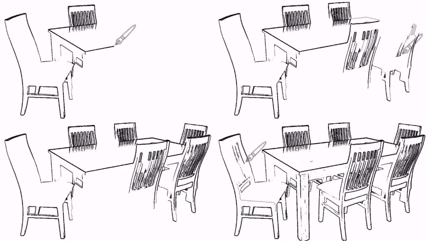 北欧餐桌温莎椅效果图|三维|其他三维|绘梵空间设计 - 原创作品 - 站酷 (ZCOOL)