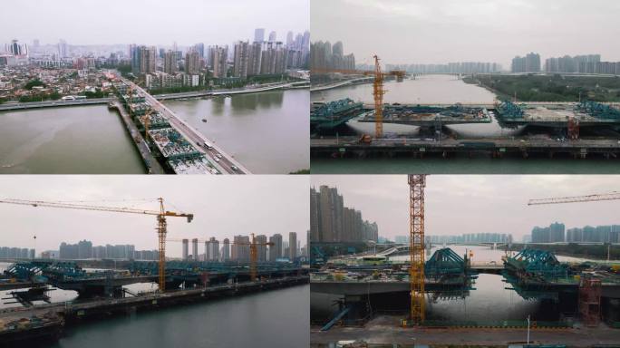 泉州大桥扩改修缮工程航拍 4K60帧