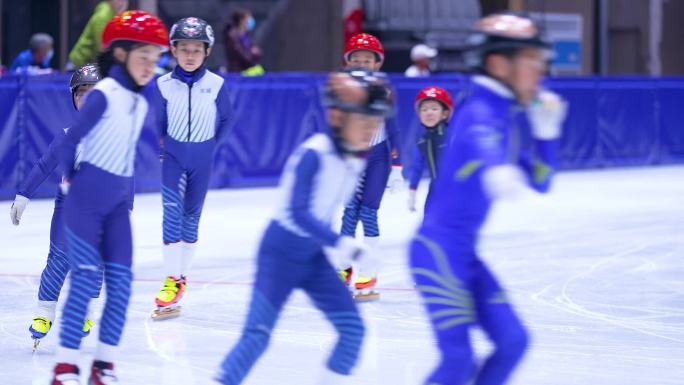 冬奥会冬奥馆短道速滑场馆青年儿童训练合集