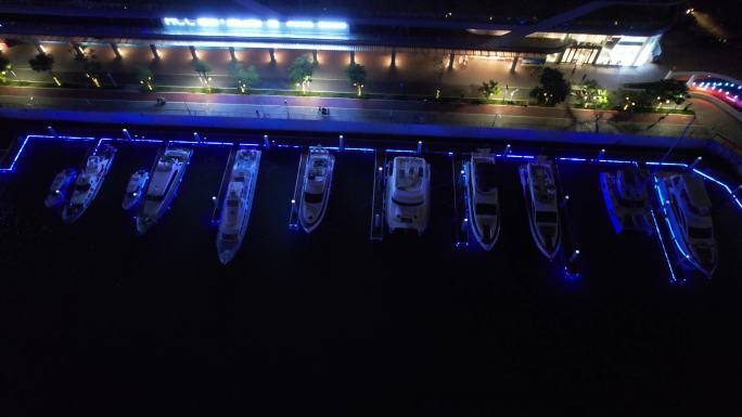 海南游艇码头夜景