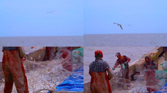 渔船 出海打渔 渔民 出海捕捞