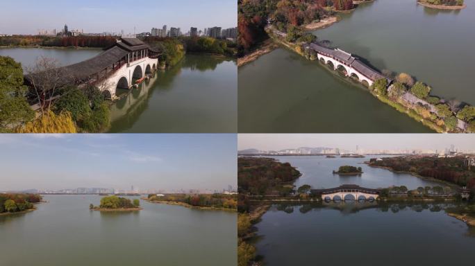 （原创4k）无锡长广溪湿地公园石塘桥