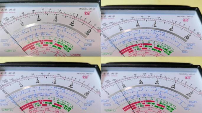 电工特种作业万用表的指针刻度素材视频特写
