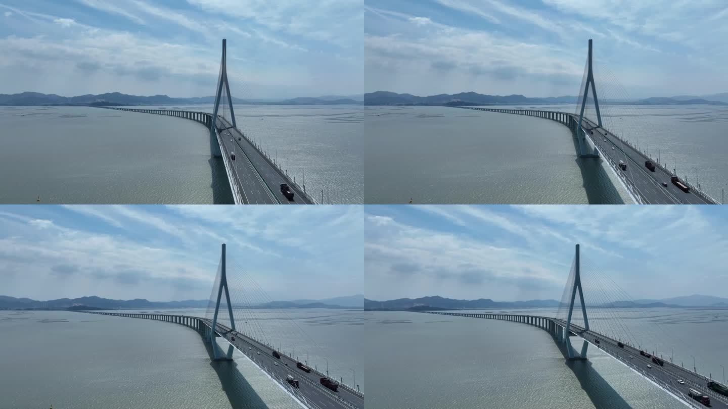 航拍福建厦门厦漳跨海大桥