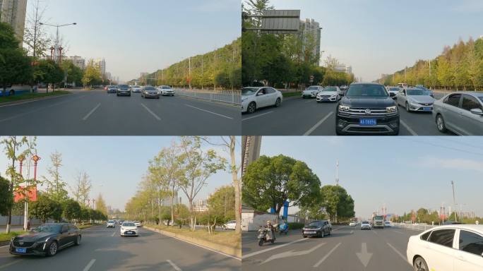 长沙市芙蓉北路五一路车尾空镜