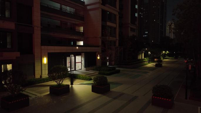 房地产楼体灯带亮化小区灯光城市用电住宅楼