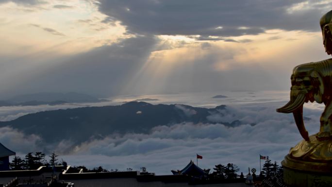 峨眉山金顶延时视频