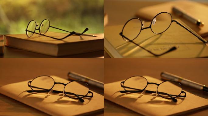 （原创4k）教师眼镜 眼镜老花镜学生眼镜