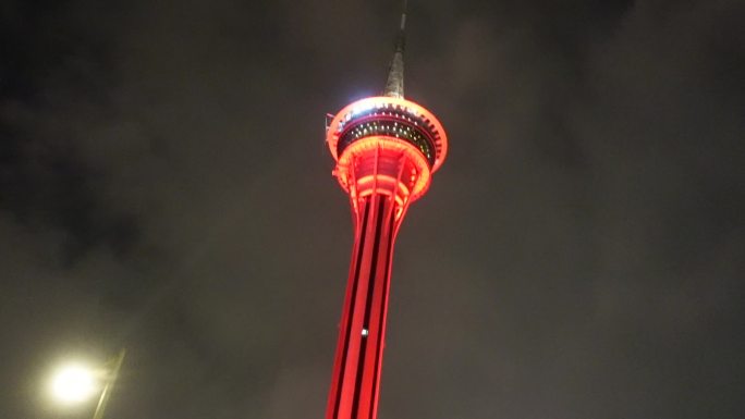 索尼ZV-1实拍夜景澳门旅游观光塔