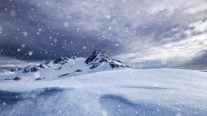 下雪雪山风雪舞台背景