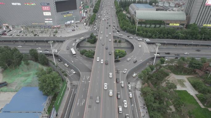 沈阳城市道路交通航拍