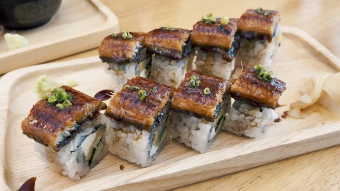 日本食物。寿司寿司摆盘