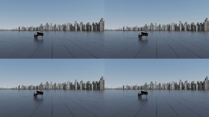 城市钢琴立方块概念