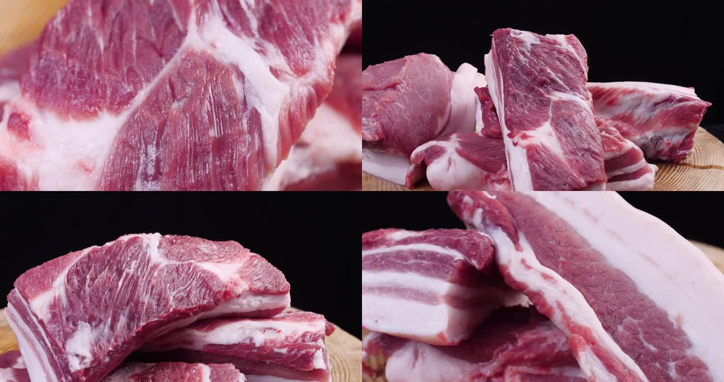 猪肉细节展示-猪肉-五花肉-肥肉-肉