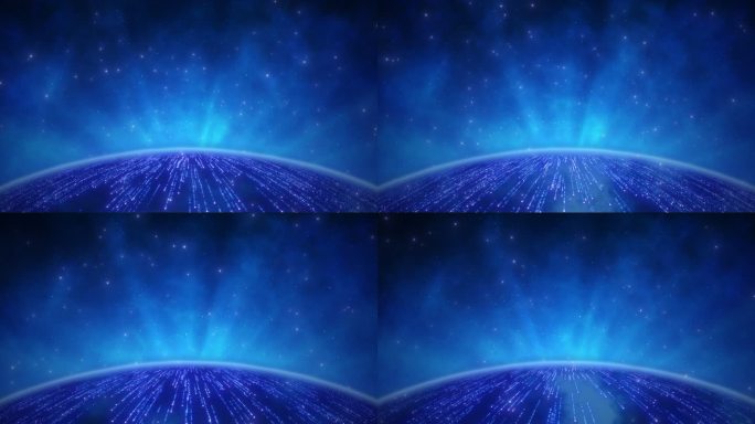 4k蓝色太空星球背景素材