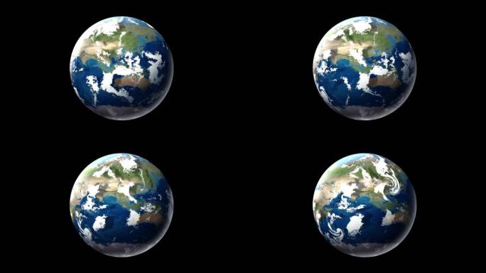 卫星视觉大气层演变旋转地球