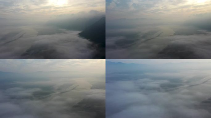 三峡大坝上的云海