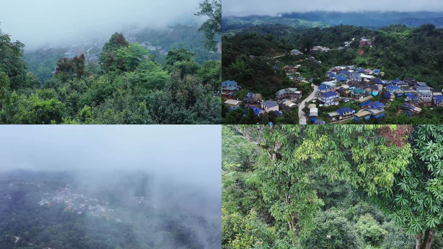 【原创】云雾中的少数民族村寨航拍