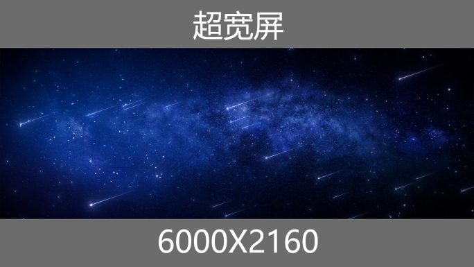 6K宽屏星空流星雨