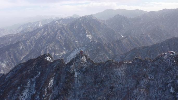 陕西秦岭山脉南五台航拍