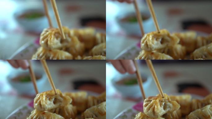 筷子炒饺子筷子炒饺子小笼蒸包煎包煎饺