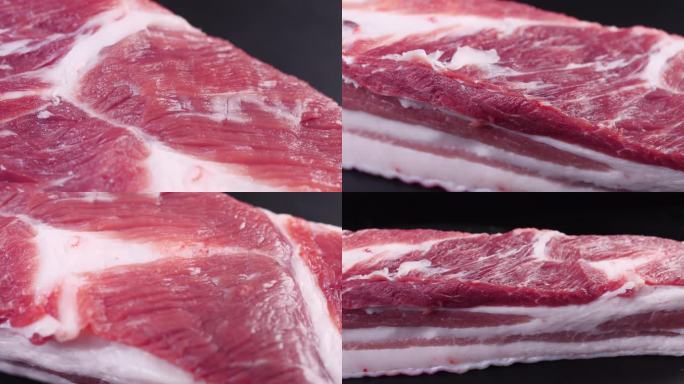 猪肉细节展示-猪肉五花肉-肥肉-猪五花肉