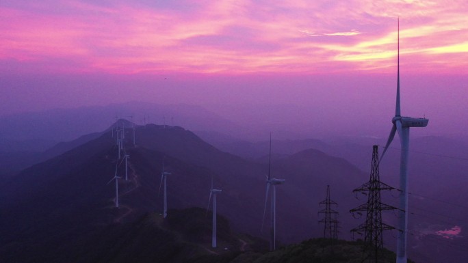 发电风车清洁能源保护环境国家电网