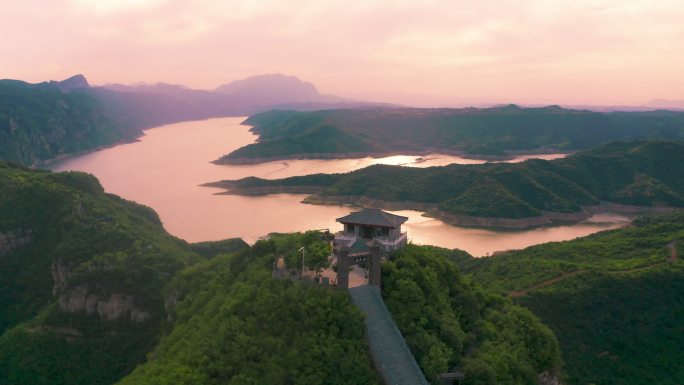 济源黄河三峡日落