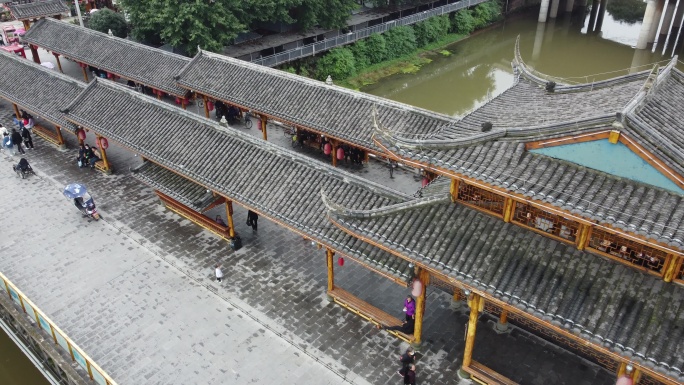 四川省乐山市苏稽古镇航拍