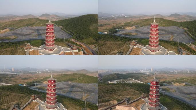 林州环绕红旗塔4K航拍高清素材