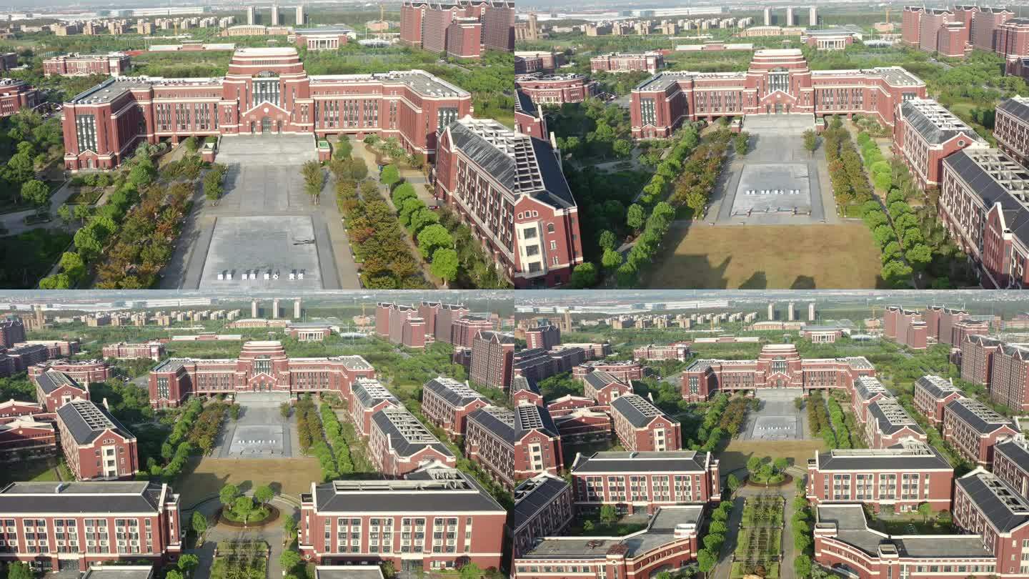 4K原素材-航拍上海建桥学院