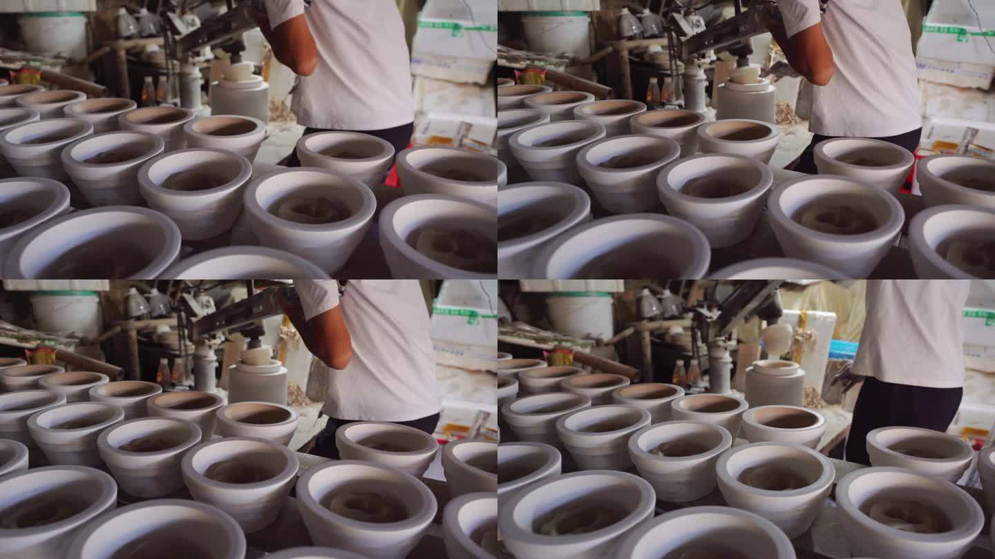 景德镇陶瓷工厂陶艺工加工半成品