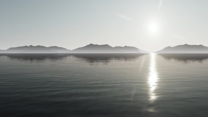 湖面朝阳