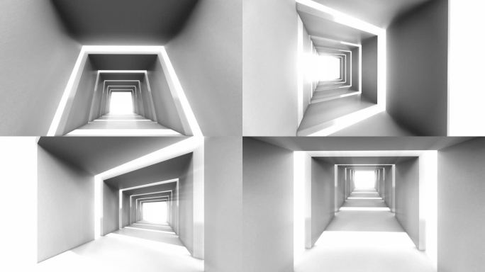 建筑光影变化空间穿梭多镜头组合