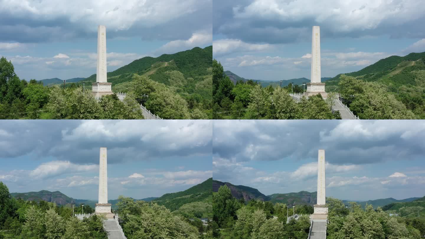 照金红色旅游小镇夏季高质量航拍空镜