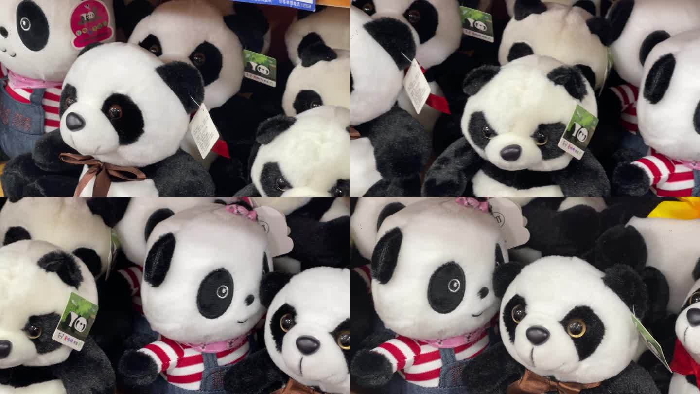 文旅店熊猫玩具展柜3