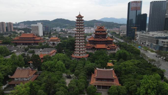 福建福州西禅古寺航拍