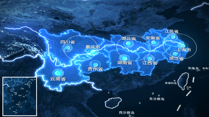 长江流域经济带科技地图