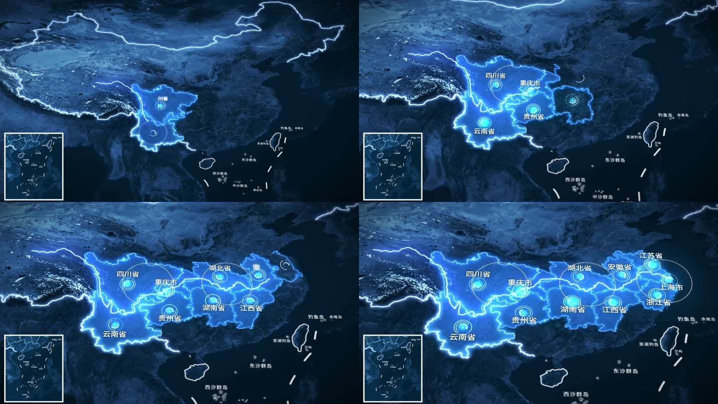 长江流域经济带科技地图