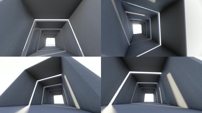 原创 矩形门建筑光影变化变幻组合镜头