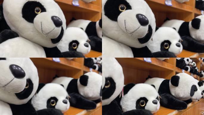 文旅店熊猫玩具展柜摇1