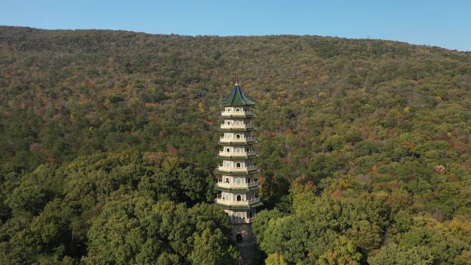 航拍南京钟山灵谷景区